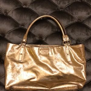 Gold leather Kate Spade bag
